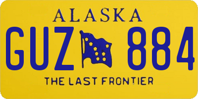 AK license plate GUZ884