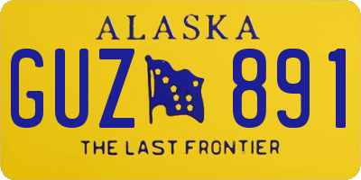 AK license plate GUZ891