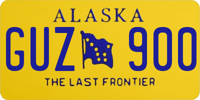 AK license plate GUZ900