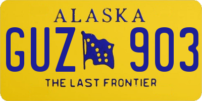 AK license plate GUZ903