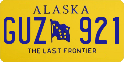 AK license plate GUZ921