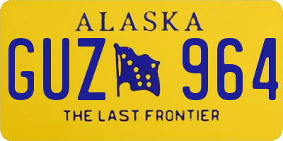 AK license plate GUZ964