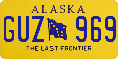 AK license plate GUZ969