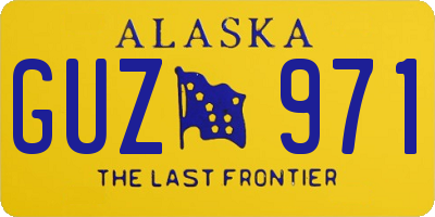AK license plate GUZ971