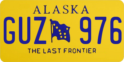 AK license plate GUZ976