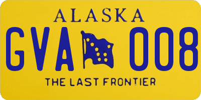 AK license plate GVA008