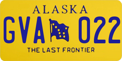 AK license plate GVA022