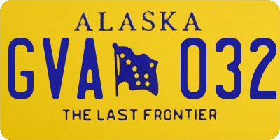 AK license plate GVA032