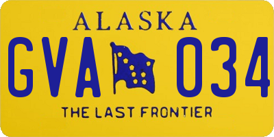 AK license plate GVA034