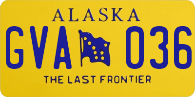 AK license plate GVA036