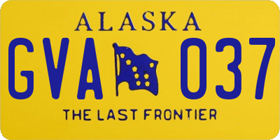 AK license plate GVA037