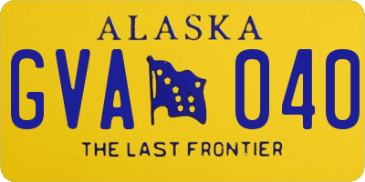 AK license plate GVA040
