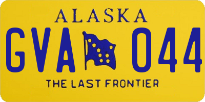 AK license plate GVA044