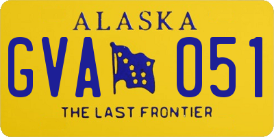 AK license plate GVA051