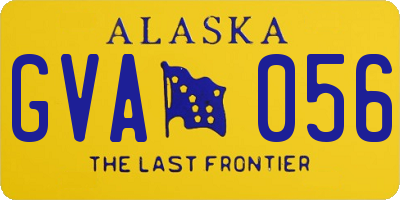 AK license plate GVA056