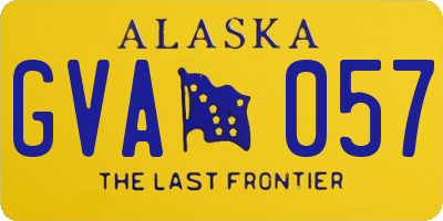 AK license plate GVA057