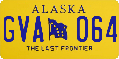 AK license plate GVA064