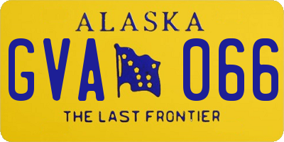 AK license plate GVA066