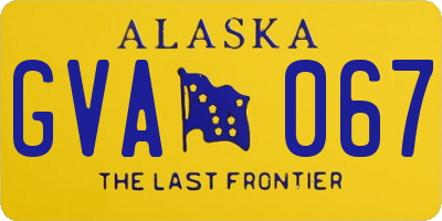AK license plate GVA067