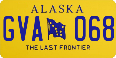 AK license plate GVA068