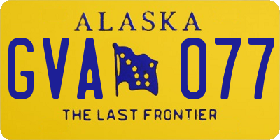 AK license plate GVA077