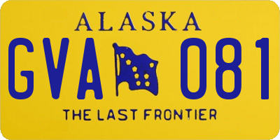 AK license plate GVA081