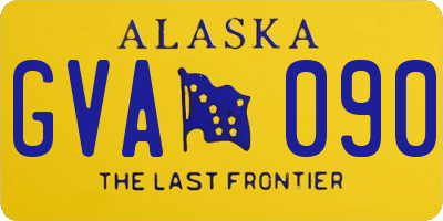 AK license plate GVA090
