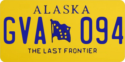 AK license plate GVA094