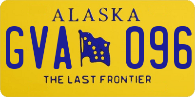 AK license plate GVA096