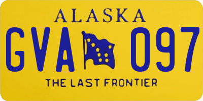 AK license plate GVA097