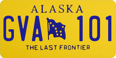 AK license plate GVA101
