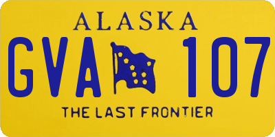 AK license plate GVA107