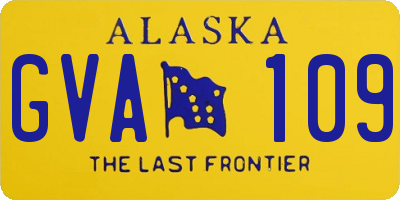 AK license plate GVA109