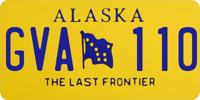 AK license plate GVA110