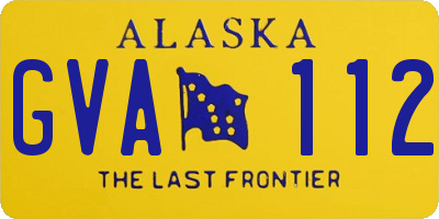 AK license plate GVA112