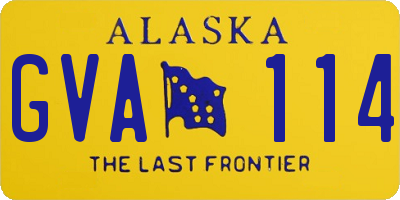 AK license plate GVA114
