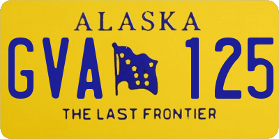AK license plate GVA125