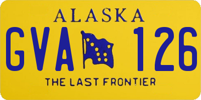 AK license plate GVA126