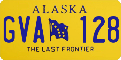 AK license plate GVA128