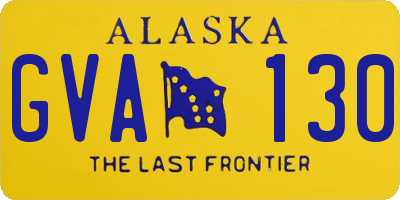AK license plate GVA130