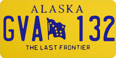 AK license plate GVA132