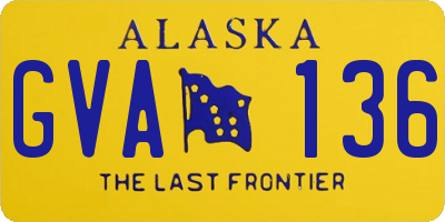 AK license plate GVA136
