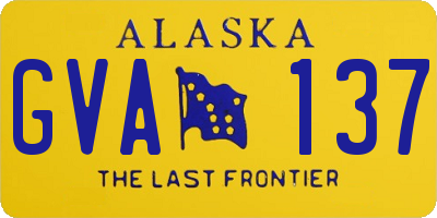 AK license plate GVA137