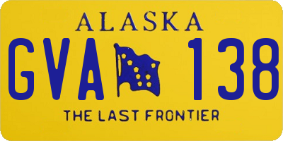 AK license plate GVA138