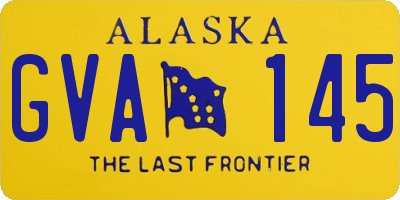 AK license plate GVA145