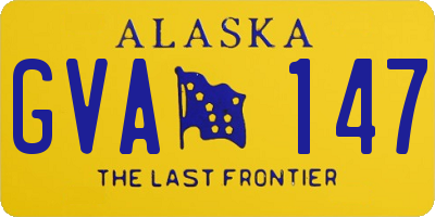 AK license plate GVA147