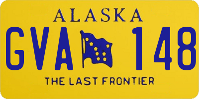AK license plate GVA148