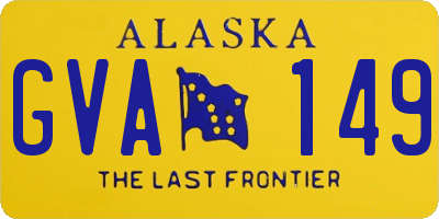 AK license plate GVA149
