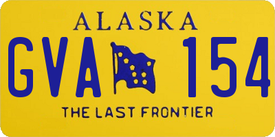 AK license plate GVA154
