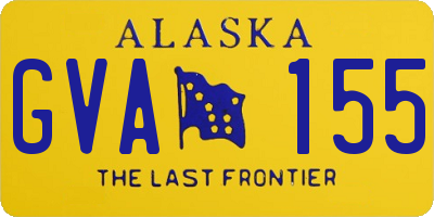 AK license plate GVA155